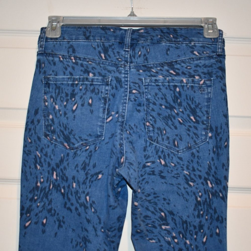 Jessica Simpson Blue Cheetah Print Adored High Rise Ankle Skinny Jeans NEW Sz 28 - Picture 5 of 5